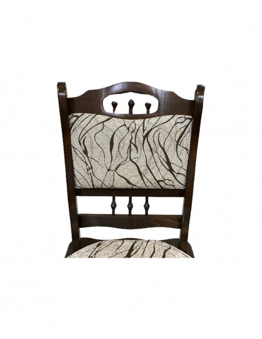 Scaun bucatarie Euro wenge cu tapiterie cu imprimeu linii [4]