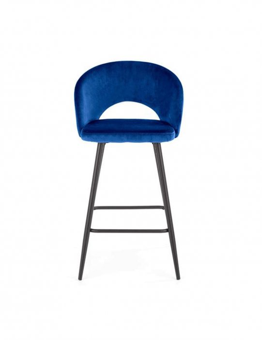 Scaun de bar H96 velvet Albastru [7]