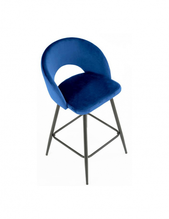 Scaun de bar H96 velvet Albastru [6]