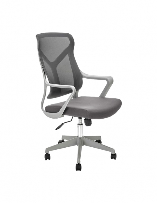 Scaun de birou HM Santo gri, ergonomic cu spatar din plasa [2]