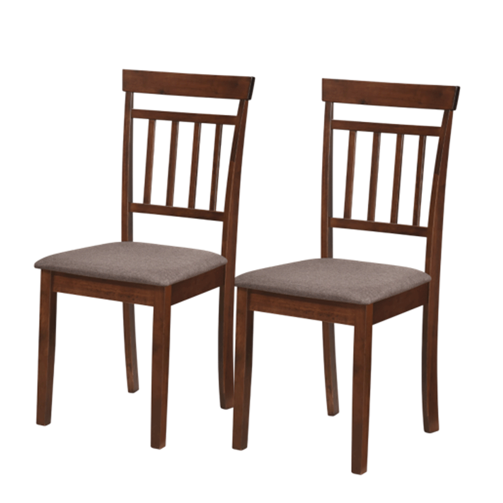 Scaun de living si bucatarie din lemn masiv Hudson, tapiterie stofa,100 kg, 94x50x42 cm, nuc/maro [2]