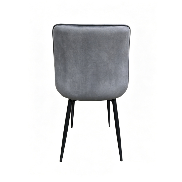 Scaun de living si bucatarie Gloria FDC 20, catifea, cadru metalic, 90 kg, 87x54x44 cm, gri [3]