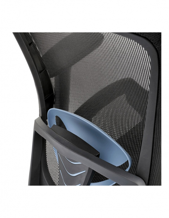 Scaun directorial negru cu tetiera HM Goliat, mesh respirabil [3]