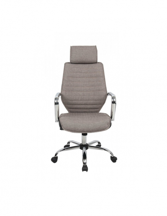 Scaun directorial GN65 mocha cu tetiera si brate cromate [2]