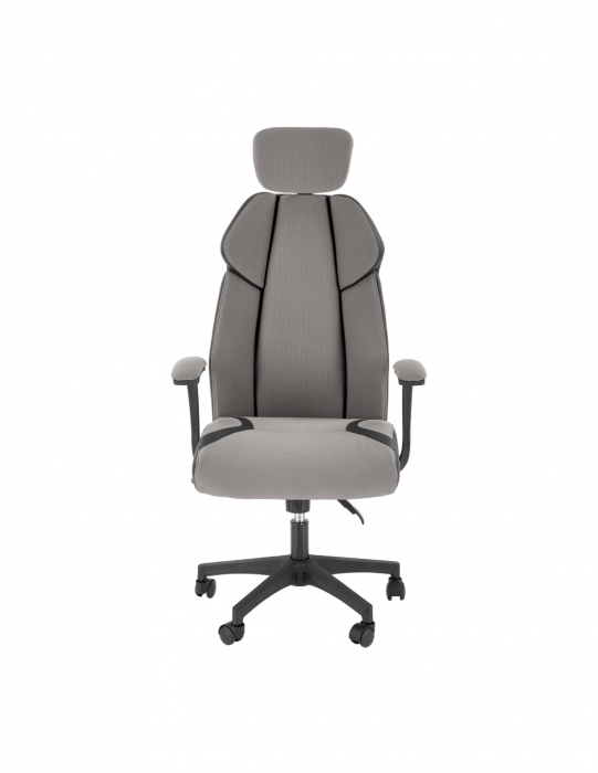 Scaun directorial HM Chrono gri - negru, design ergonomic, tetiera reglabila [3]