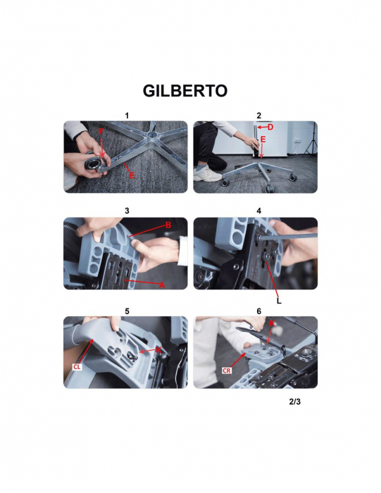 Scaun directorial negru HM Gilberto, ergonomic, cu suport lombar și bază din aluminiu cromat [11]