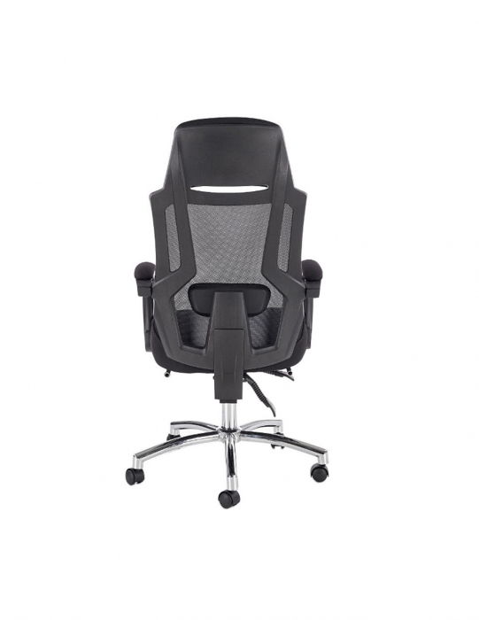 Scaun directorial HM Freeman gri cu spătar mesh și suport pentru picioare [2]