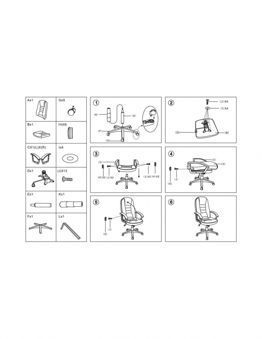 Scaun directorial SL Q019 negru [3]