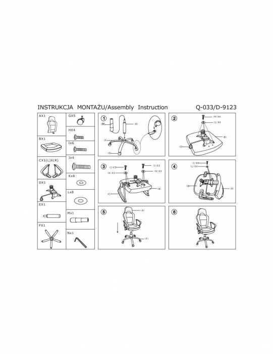 Scaun directorial ergonomic SL Q033, negru cu rosu, cu baza metalica si roti [3]