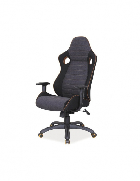Scaun directorial ergonomic SL Q229, negru-gri, cu cotiere si baza cu roti [2]