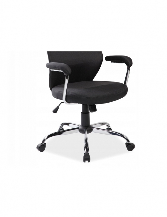 Scaun directorial ergonomic negru SL Q319 cu baza cromata [5]