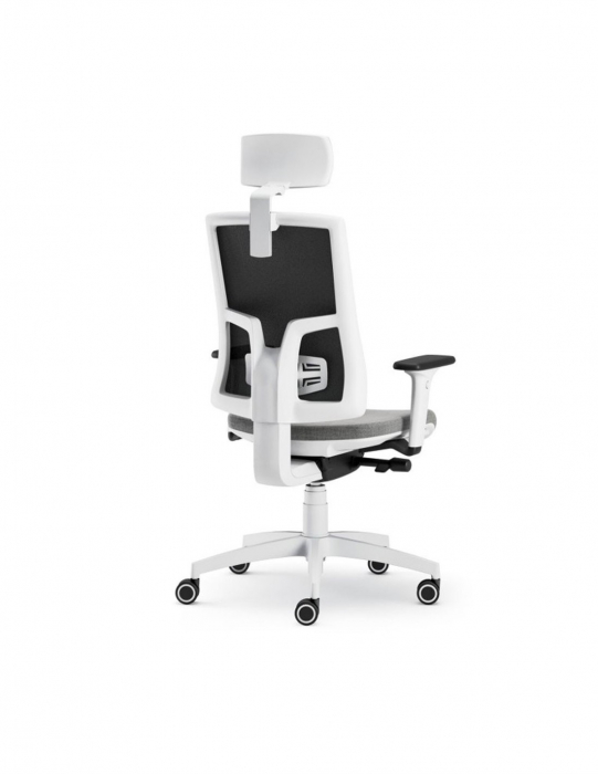 Scaun Ergonomic Pure Alb Mesh PDH cu Tetieră [4]