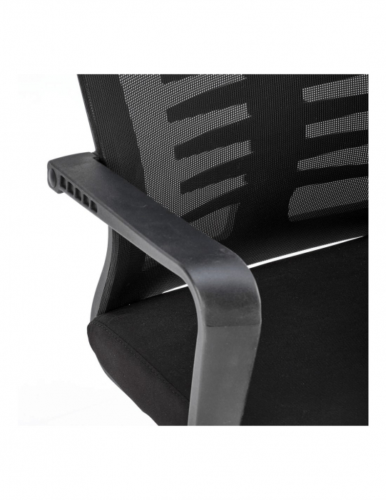 Scaun ergonomic mesh HM Fabio negru cu tetiera si spatar ventilat [5]