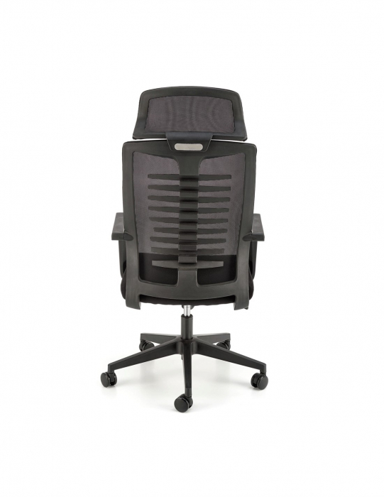 Scaun ergonomic mesh HM Fabio negru cu tetiera si spatar ventilat [6]