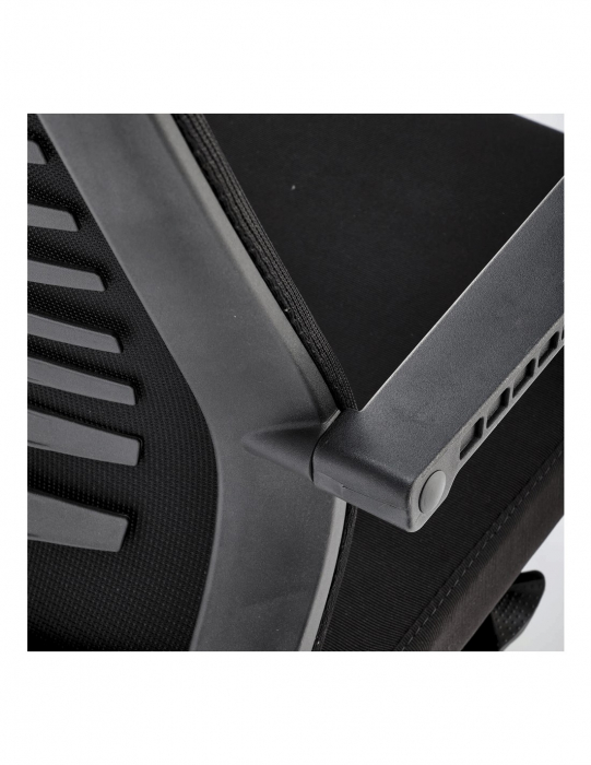 Scaun ergonomic mesh HM Fabio negru cu tetiera si spatar ventilat [13]