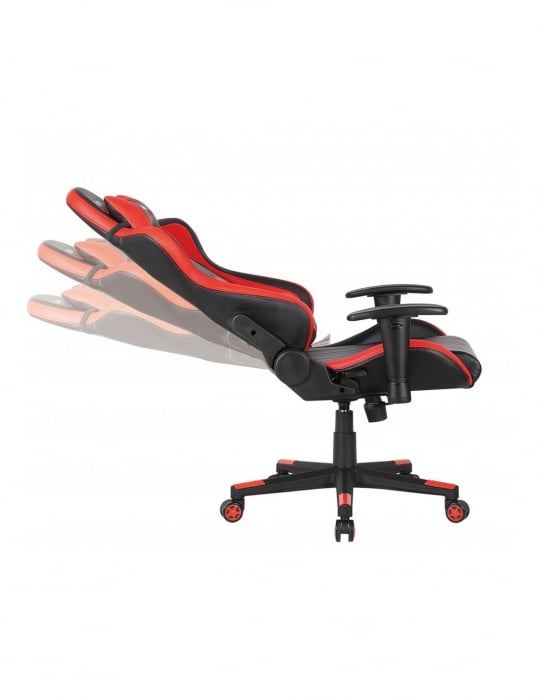 Scaun gaming GN90 Indianapolis negru-rosu cu perne detasabile [3]