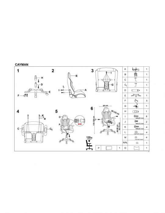Scaun gaming HM Cayman gri-turcoaz cu perne de suport [10]