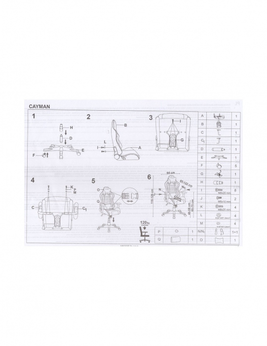 Scaun gaming HM Cayman gri-turcoaz cu perne de suport [11]