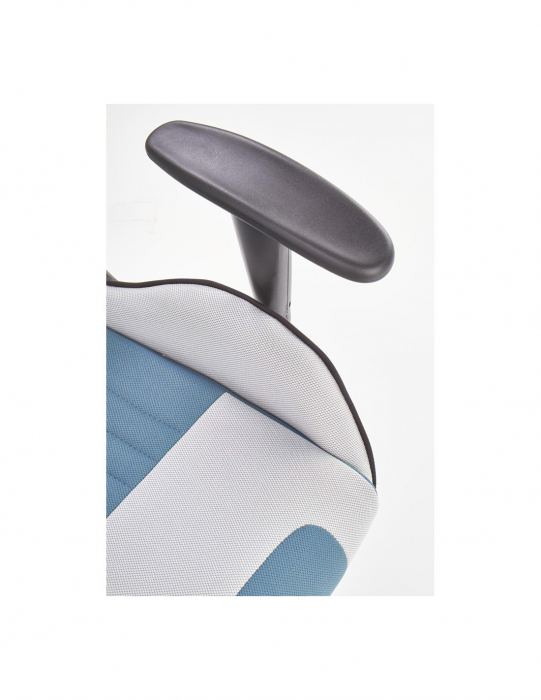 Scaun gaming HM Cayman gri-turcoaz cu perne de suport [7]