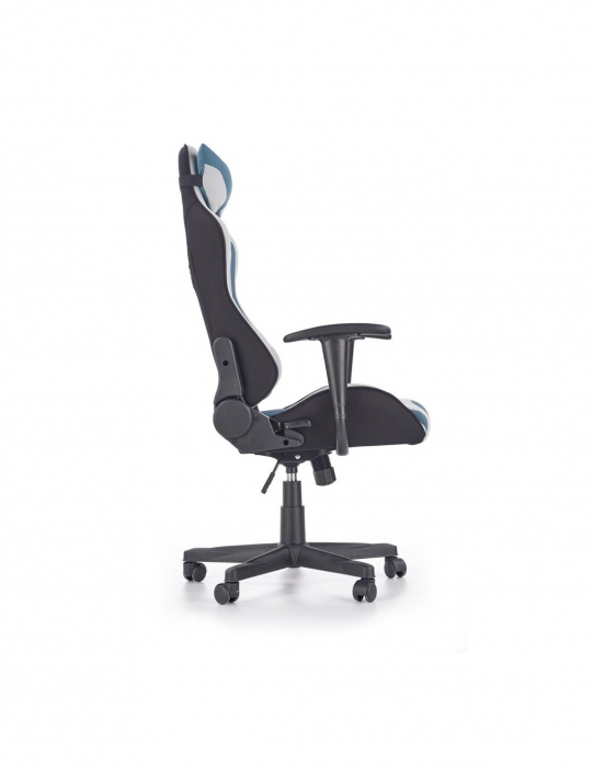 Scaun gaming HM Cayman gri-turcoaz cu perne de suport [6]