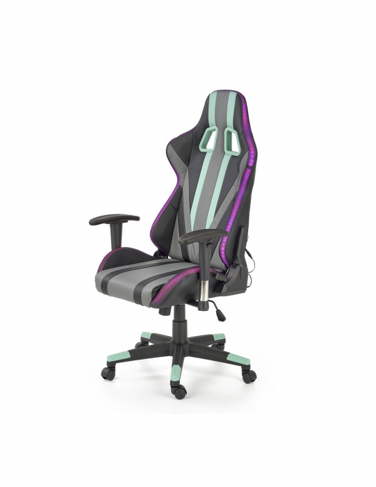 Scaun gaming HM Factor multicolor cu iluminare LED si boxe Bluetooth [2]