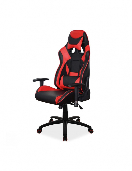Scaun gaming SL Supra negru-rosu, design ergonomic [2]