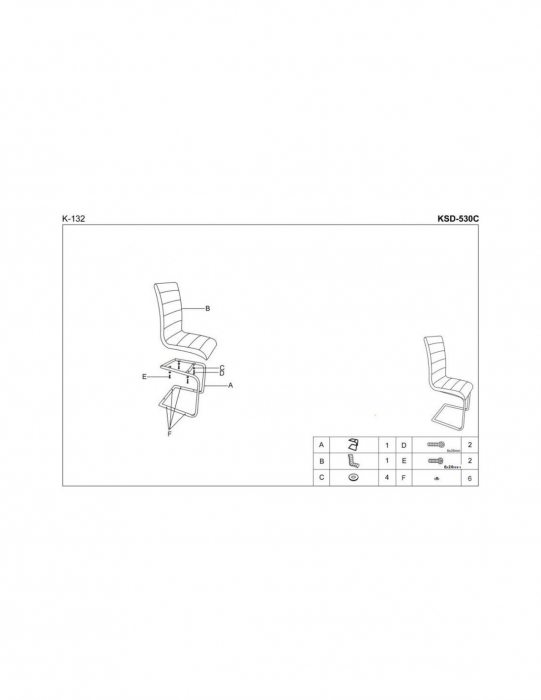 Scaun living HM K132 alb [2]