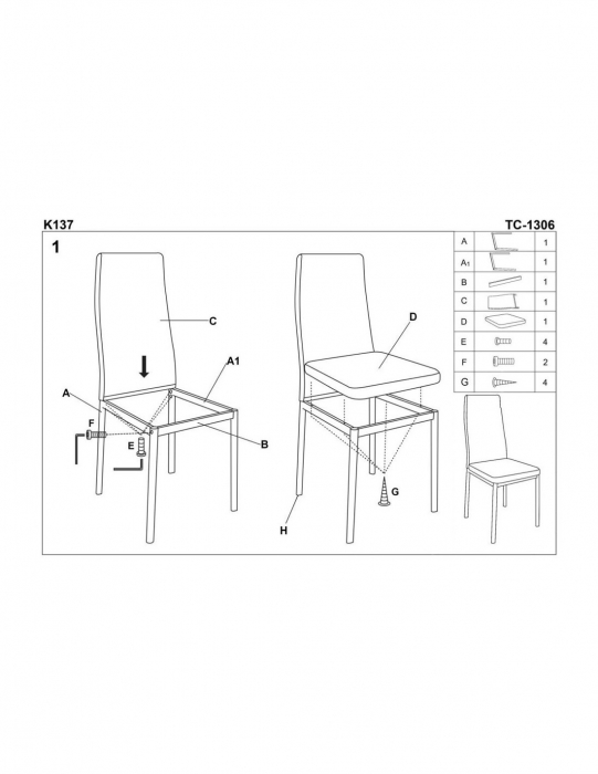 Scaun living HM K137 gri [2]
