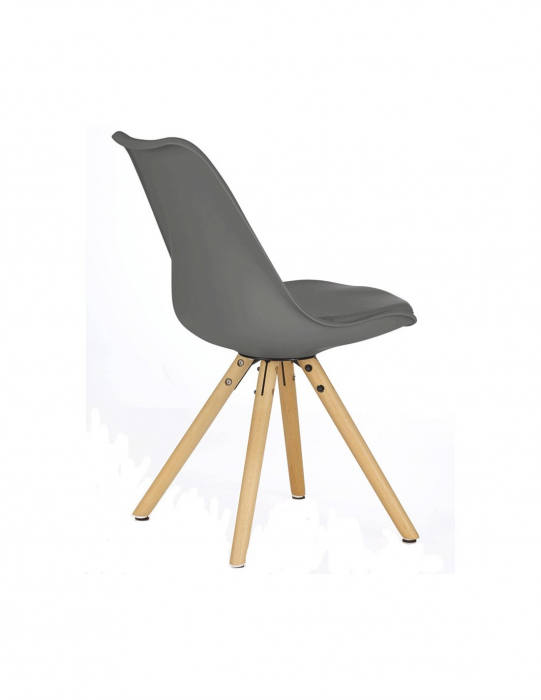 Scaun living HM K201 gri inchis cu picioare din lemn masiv [3]