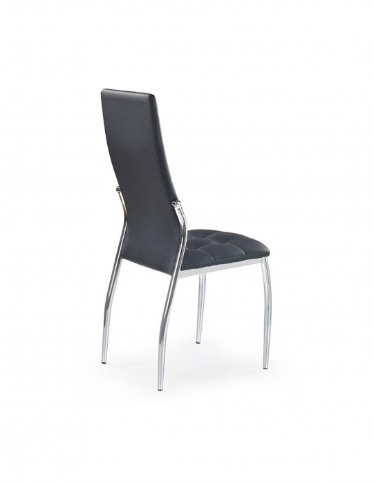 Scaun living negru HM K209 cu picioare metalice cromate [2]