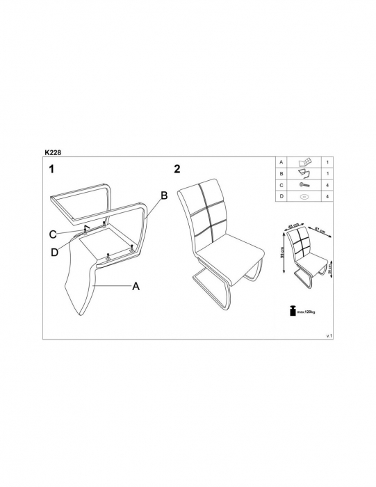 Scaun living HM K228 gri [3]