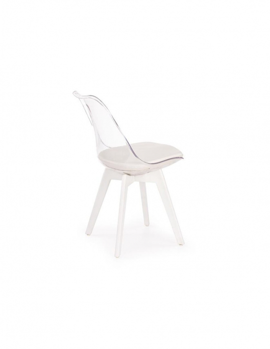 Scaun living HM K245 transparent cu șezut piele ecologică [2]