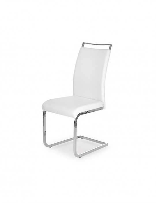 Scaun living alb HM K250 cu picioare cromate [3]