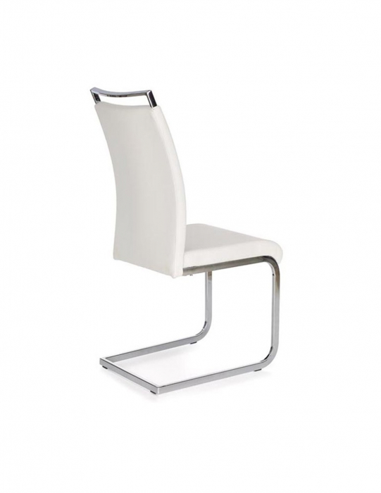 Scaun living alb HM K250 cu picioare cromate [2]