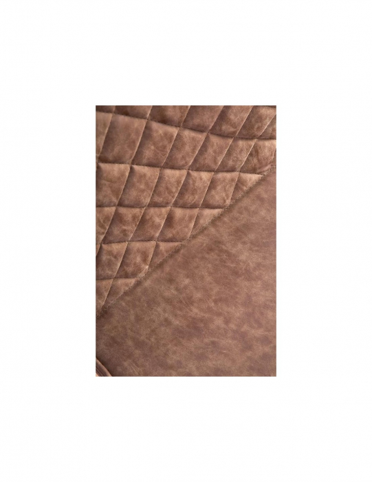 Scaun living HM K265 maro, piele ecologica matlasata, picioare metalice [2]