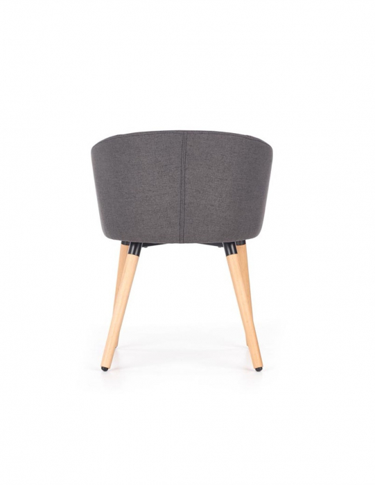 Scaun living gri inchis HM K266 cu picioare din lemn [4]