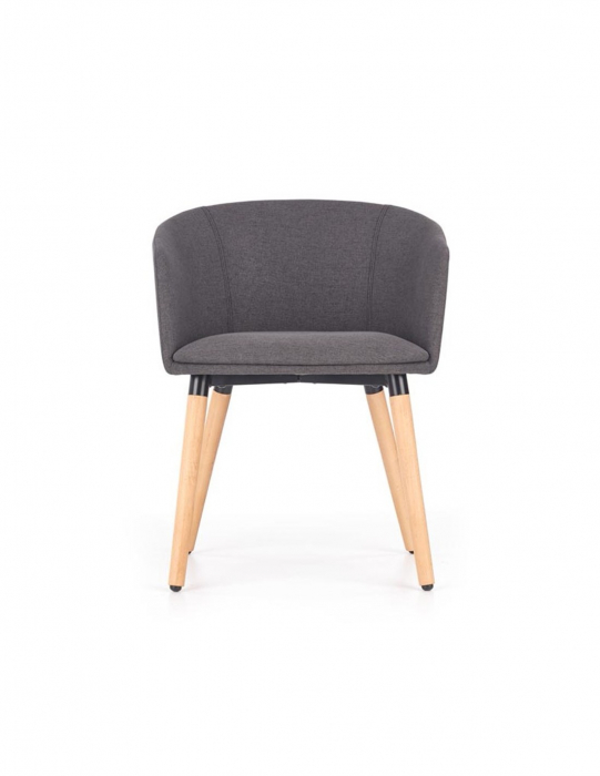 Scaun living gri inchis HM K266 cu picioare din lemn [3]