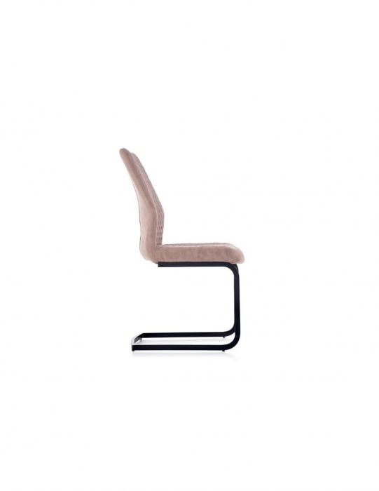Scaun living HM K272 bej inchis, piele ecologica, structura metalica [2]
