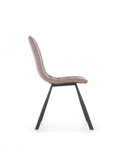 Scaun living HM K280 maro, piele ecologica, picioare metal [2]