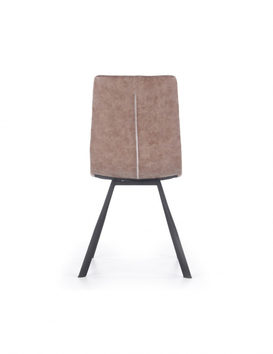 Scaun living HM K280 maro, piele ecologica, picioare metal [3]