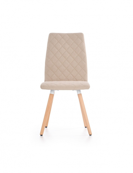 Scaun de living HM K282 bej cu picioare din lemn [4]