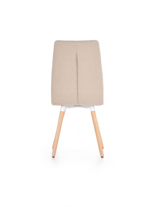Scaun de living HM K282 bej cu picioare din lemn [5]