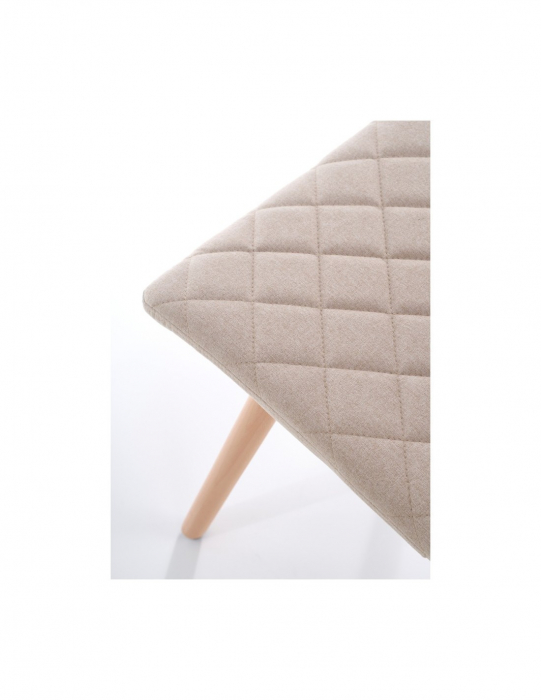 Scaun de living HM K282 bej cu picioare din lemn [3]