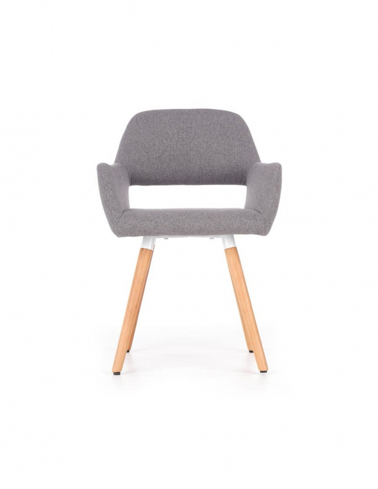 Scaun living HM K283 gri cu picioare din lemn [3]