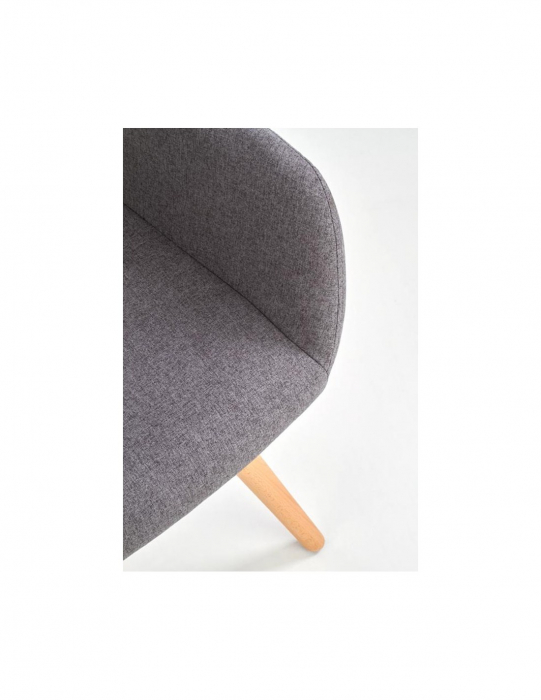 Scaun living HM K283 gri cu picioare din lemn [5]