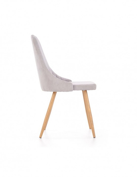Scaun de living HM K285 gri deschis cu picioare metalice conice [2]