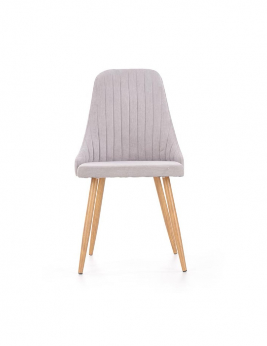 Scaun de living HM K285 gri deschis cu picioare metalice conice [3]