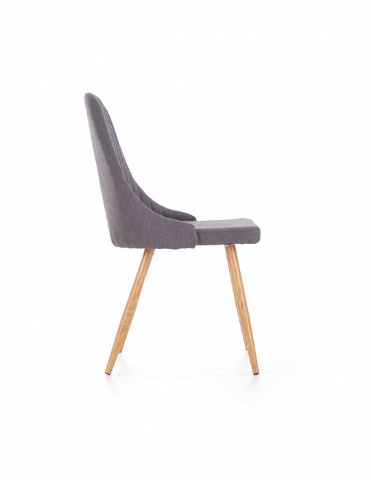 Scaun living HM K285 gri inchis cu picioare din lemn [4]