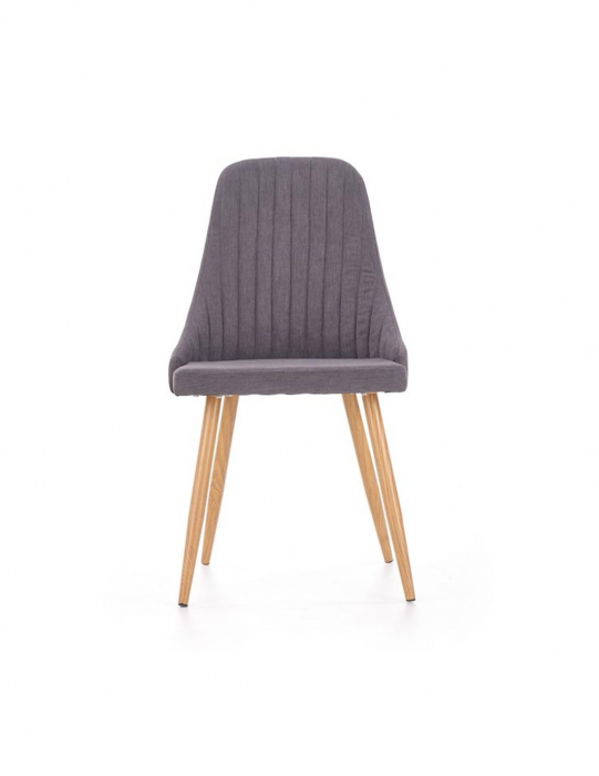 Scaun living HM K285 gri inchis cu picioare din lemn [3]