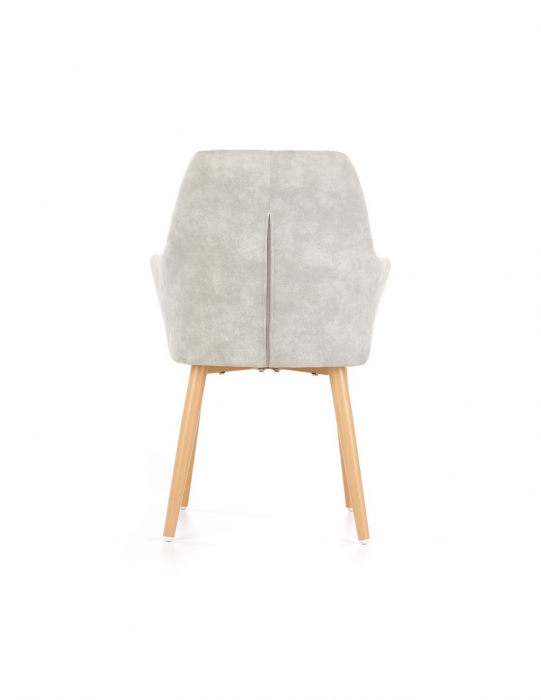 Scaun living gri HM K287 cu picioare din lemn [5]